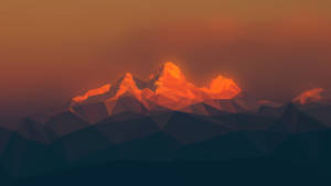 Fondo de pantalla Vector de Montaña Roja Cubista