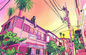 Fondo de Anime Púrpura