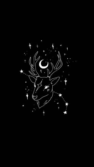 Fondo de pantalla de venado mágico con estilo de bruja