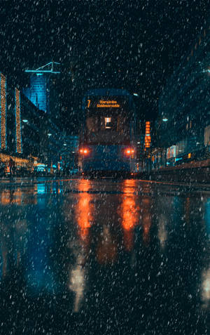 Fondo de pantalla vista previa lluvia, transporte, ciudad, atardecer, noche — Galaxy Tab S9 Ultra Fondos de pantalla