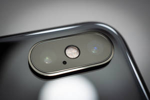 Fondo de pantalla de iPhone Xs gris espacial