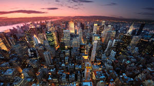 Fondo de pantalla de vista superior de la Ciudad de Nueva York — 1366x768 Fondos de pantalla