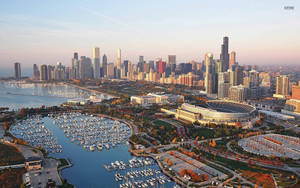Fondo de pantalla: Vista panorámica de Chicago — 16:10 Fondos de pantalla