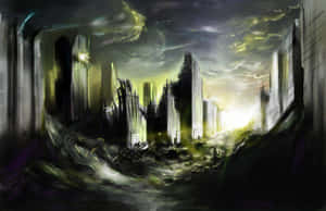 Fondo de Ciudad Destruida