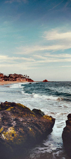 Vivo V20 Rocas junto al Mar — Oppo F29 Pro Fondos de pantalla