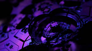 Fondo de pantalla de fractal y objeto abstracto 3D de color púrpura oscuro