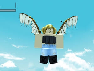 Increíble fondo de pantalla del avatar 3D del juego en línea Roblox.