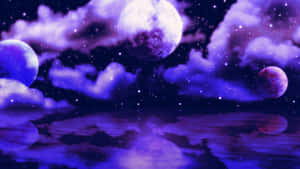 Vuela por el cielo nocturno con Medianoche — Cielo nocturno GIF Fondos de pantalla