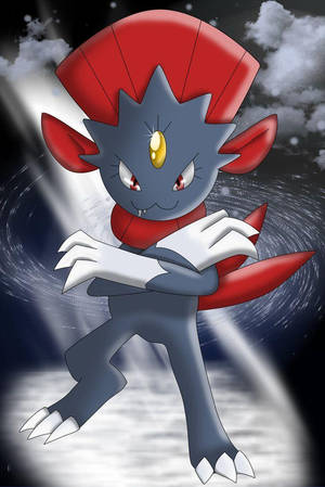 Weavile Intimidante en Postura Defensiva — Anime para celular Fondos de pantalla