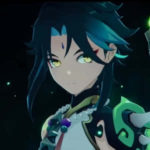 Xiao Mirando de Reojo — Genshin impact GIF Fondos de pantalla