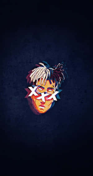 XXXTentacion Bad con Efecto Glitch — Azul oscuro aesthetic Fondos de pantalla