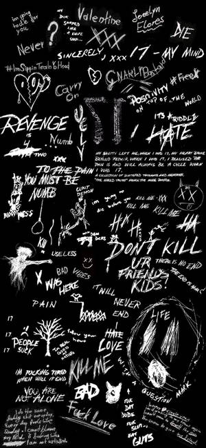 XXXTentacion Letras Aleatorias Estéticas Canciones — iPhone Air Fondos de pantalla