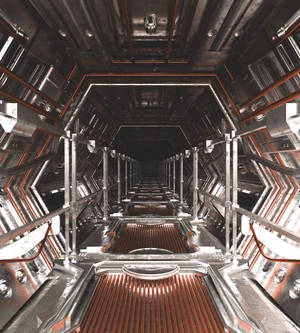 Vista previa de fondo de pantalla túnel, corredor, perspectiva, arte, ciencia ficción — Oppo Find N5 Fondos de pantalla