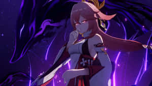 Yae Miko oscura foto de perfil — Genshin impact GIF Fondos de pantalla