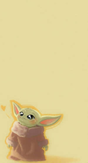Yoda caricatura — Amarillo aesthetic Fondos de pantalla