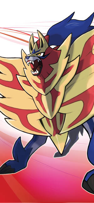 Fondo de pantalla de Zamazenta, mascota de Pokémon Espada y Escudo. — iPhone 16 Plus Fondos de pantalla