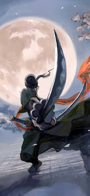 Zoro Apuntando Espada HD — iPhone 17e Fondos de pantalla