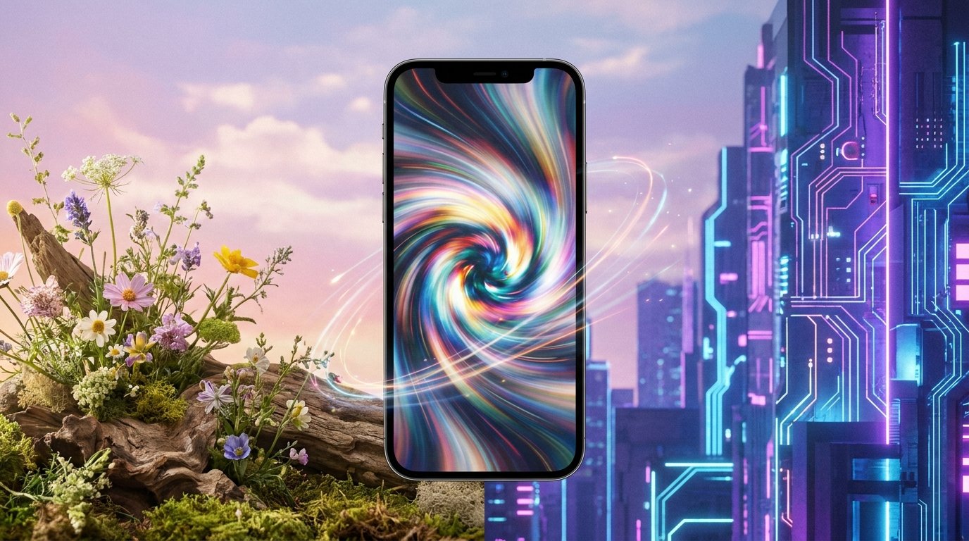 Cuadrícula de los mejores fondos de pantalla en vivo para iPhone en 2026, ordenados por estética