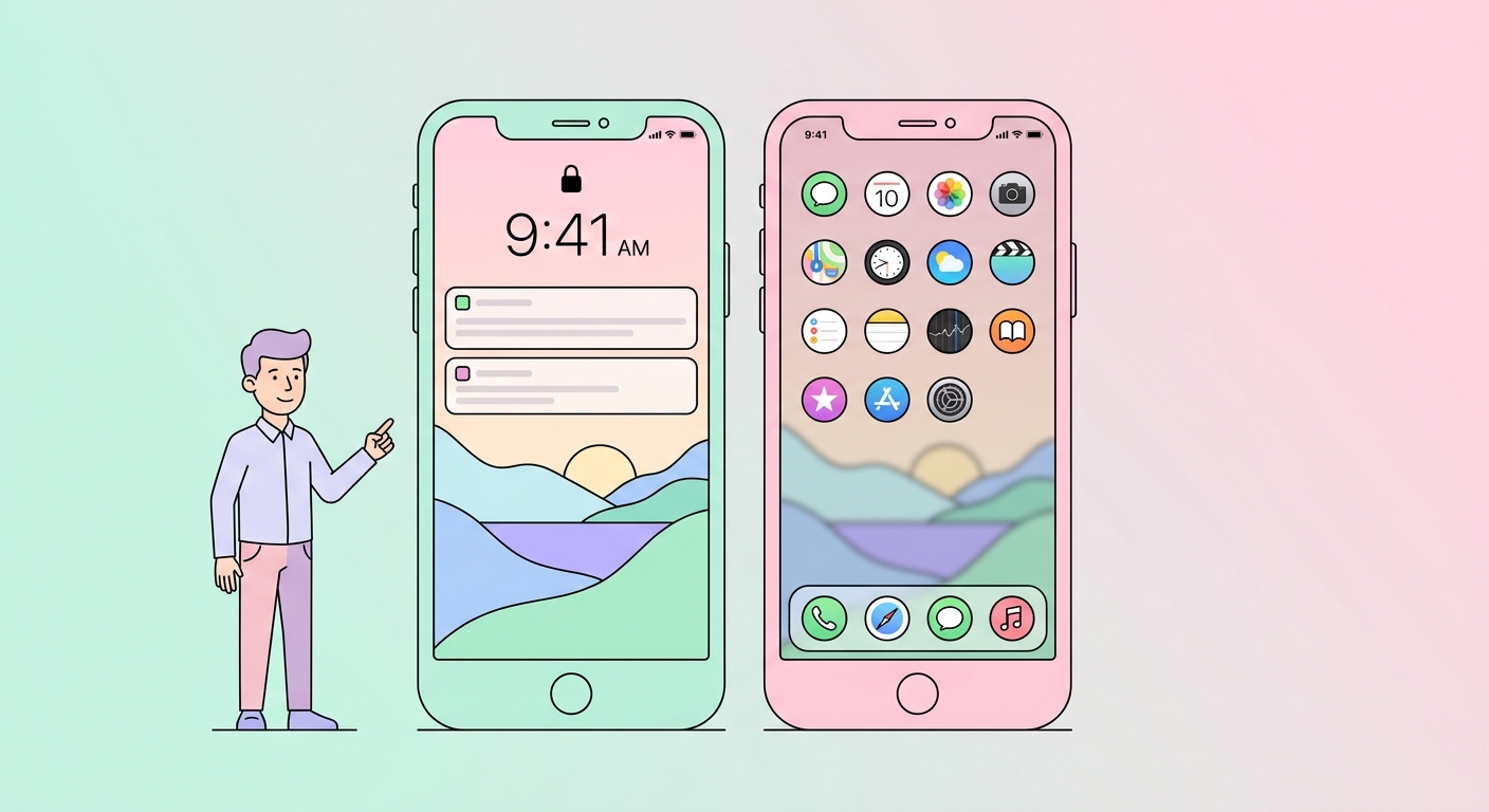 Pantalla de bloqueo vs Pantalla de inicio del teléfono — Cómo combinarlas